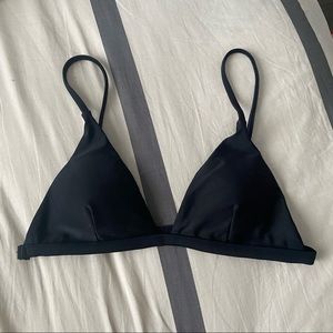 basic black triangle bikini top